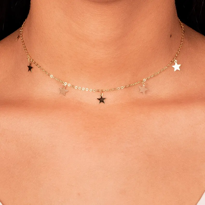 Choker Estrelas Lisas1